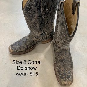 Corral Black Boots- some wear